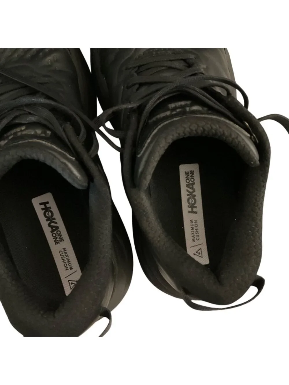 HOKA Bondi SR Leather Slip-Resistant Black Shoes Womens 7 7D WIDE work - Picture 10 of 12